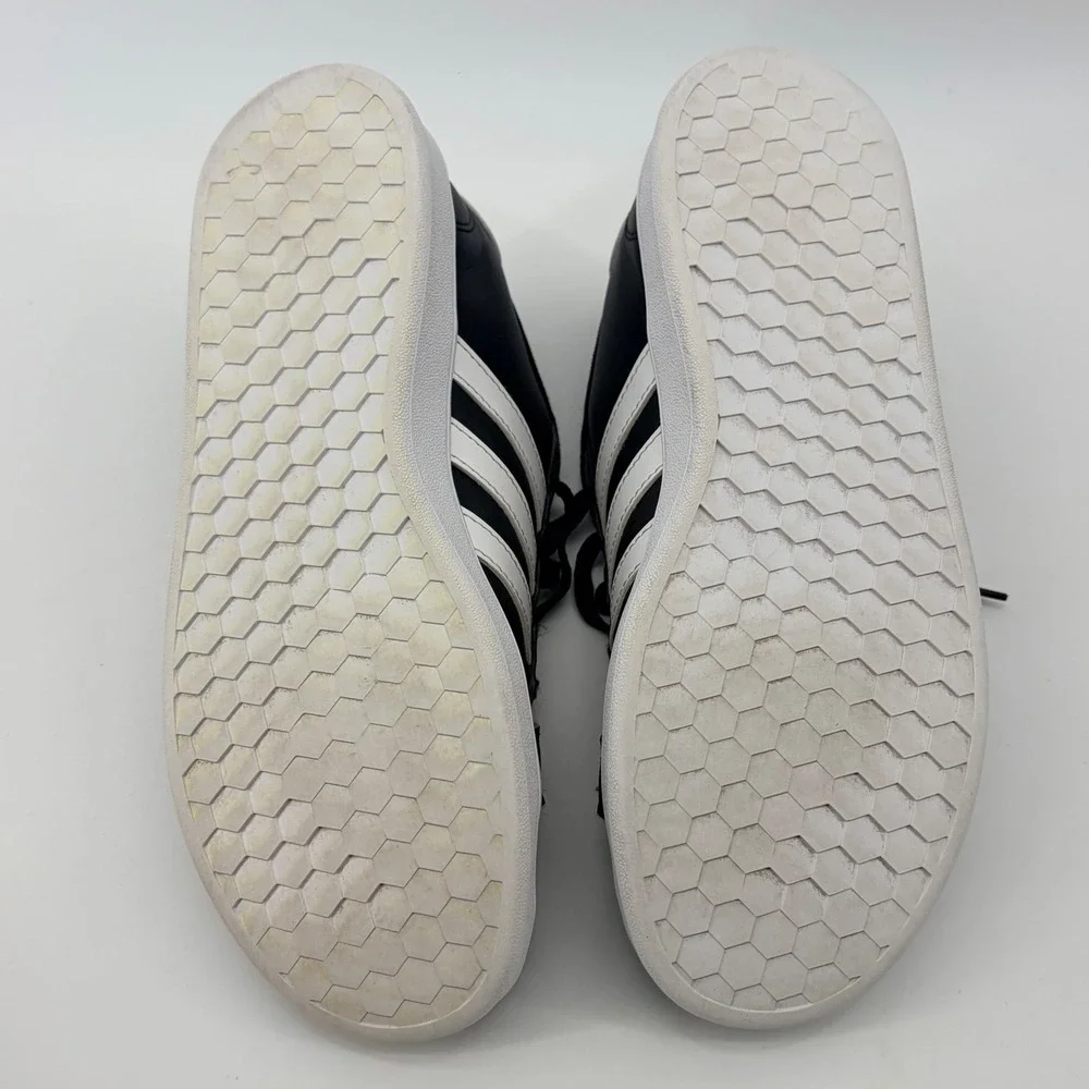 Adidas Grand Court Sneakers Kids 6 Black White EF0102 Low Top Classic Shoes